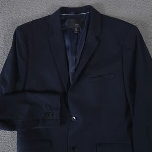 H&M Blazer Mens 44R Navy Slim Fit Jacket Sport Coat Stretch Formal Office Work